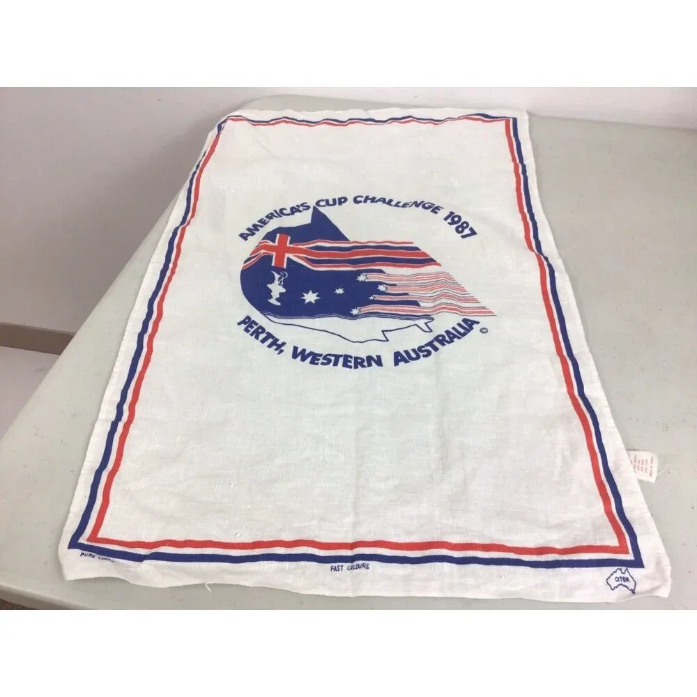 Vintage Australian Dish Towel Lot New Zealand Set of 4 Linen